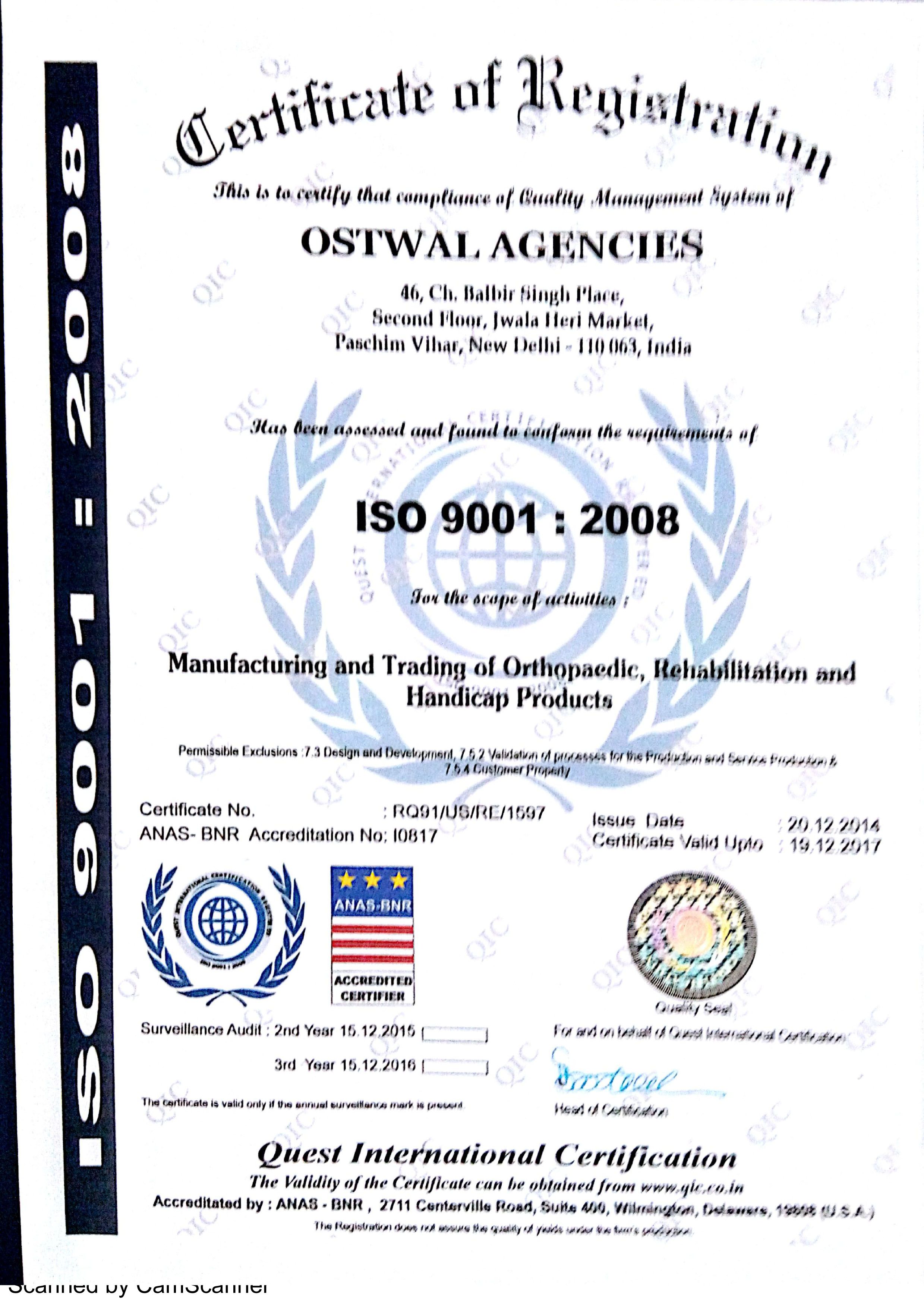 Ostwal Agencies Quality Policy